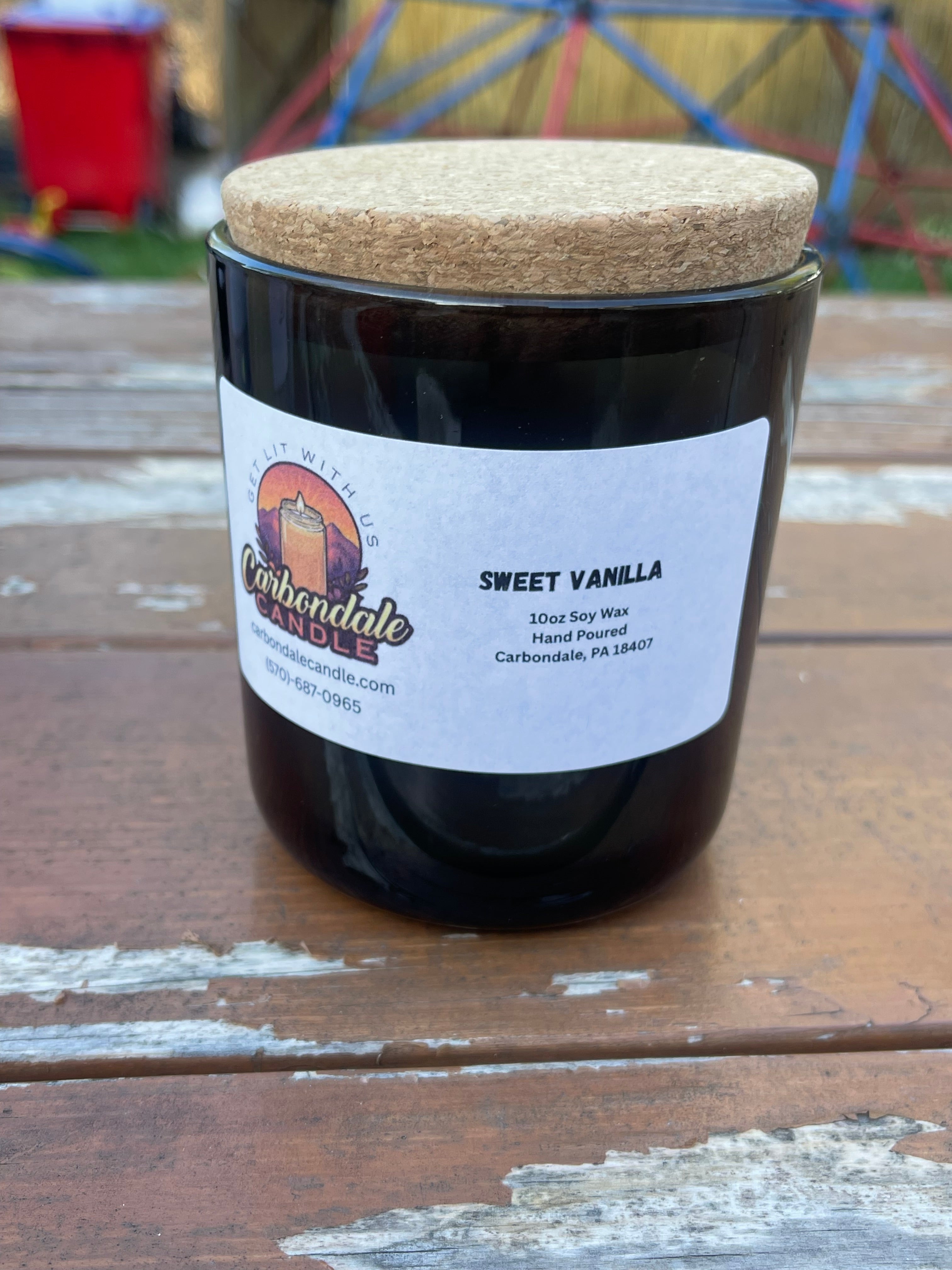 10oz Frosted Black Jar Candle, Scented
